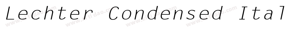 Lechter Condensed Italic字体转换
